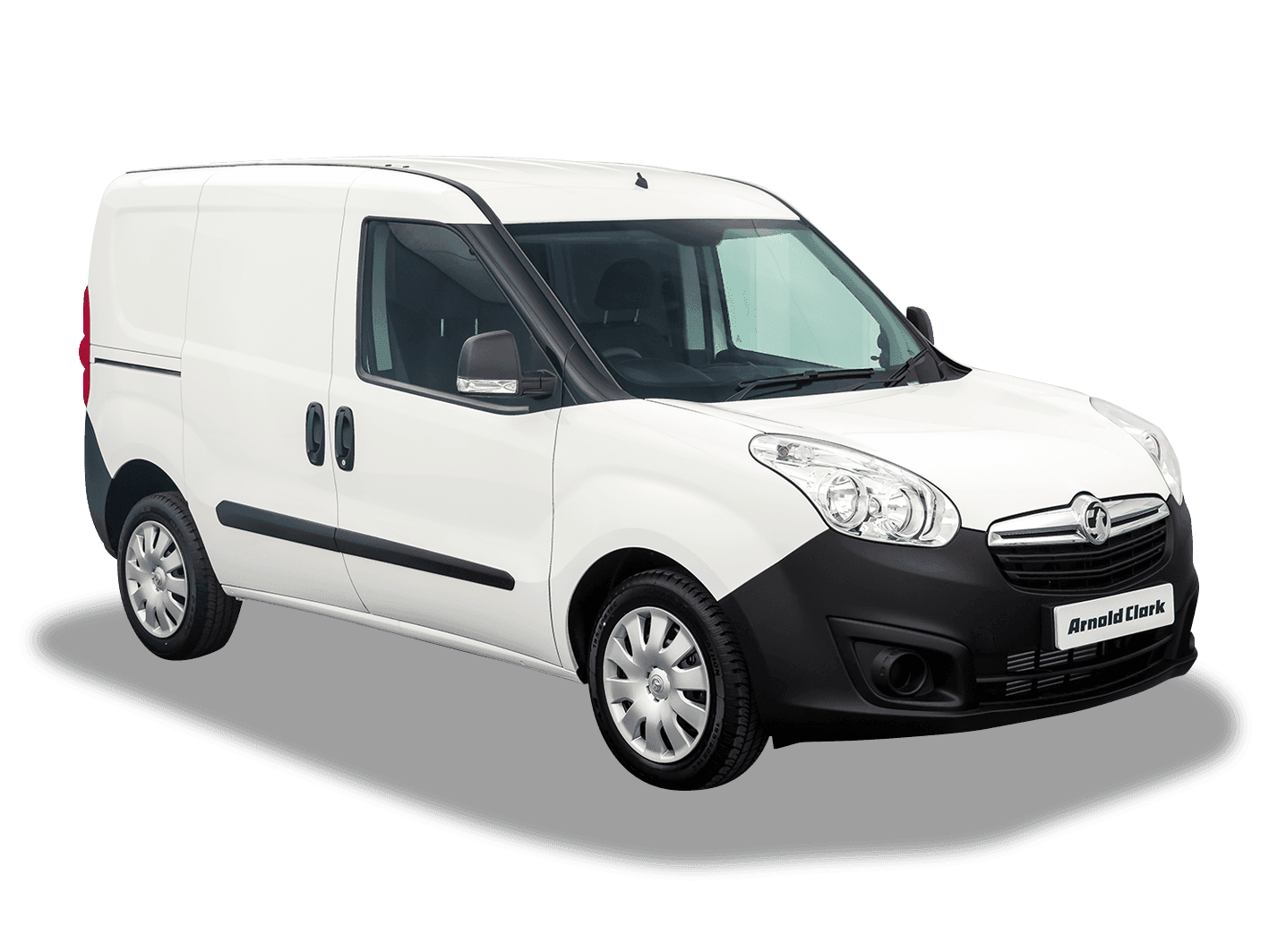 White commercial van with side sliding door and simple design, parked on a plain background.